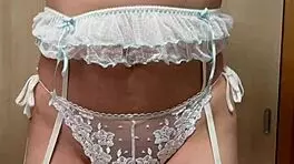 Japanese Teen 18+ with Pierced Nipples in Sexy Bunny Anal Plug.