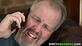 Young masseuse fucks grandpa hard