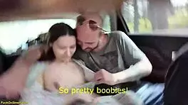 Shy skinny teen's small ass drilled roadside, damn!