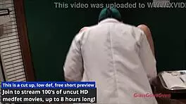 tina lee comet squirms during awkward gyno exam with doctor tampa. nurse angel rose assists at girlsgonegyno!