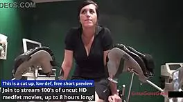 tina lee comet squirms during awkward gyno exam with doctor tampa. nurse angel rose assists at girlsgonegyno!