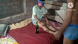 Hot Indian Desi Step Brother-In-Law Assfucks Skinny Brunette Sister-In-Law In Bed