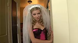 nicole ray explodes on her husband's cock right after wedding