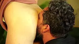 young brunette dri sucked the older driver's big cock while betraying her couple