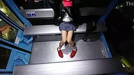 tranny flashes cock in cablebus exhibit with perfect mexican body