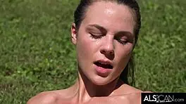 Slim Teen 18+ Oils Up for Sunny Climax