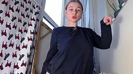 teen girl drills her tight asshole with wild energy