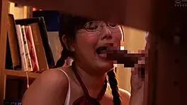 Secret Footage of Busty Japanese Classmate Studying at Library