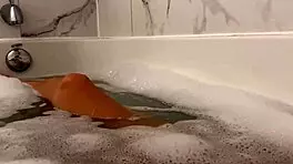 petite girl moans in shower