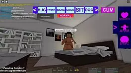 Busty neighbor in fishnets deepthroats for POV cumshot!