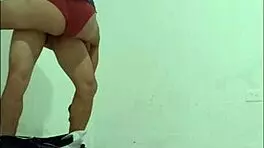 Hospital cleaner seduces nurse, puts on condom, and fucks her like a slut standing in office hallways.