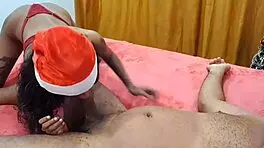 Corno films skinny latina amateur bent over in lingerie on christmas night