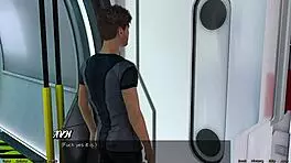 stranded in space with ebony milf for first kiss