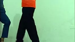 Hospital cleaner seduces nurse, puts on condom, and fucks her like a slut standing in office hallways.