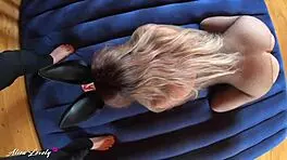 Pov sex with masked girlfriend in costume, deepthroat and sloppy pussy fucking