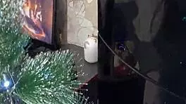 Step sister gives holes in Christmas costume 😏