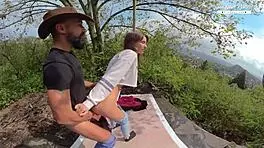 hey, watch perfect teen lili charmelle suck and bang outdoors in forest?