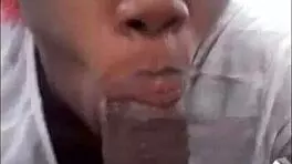 in the homemade tape, a teen girl sucks cum out and smears it on her big natural tits for her stepdad