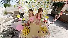 i get banged by hot babes in pink panties after lemonade