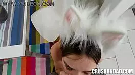 stepdad discovers steamy cosplay hookup with petite niece 😈