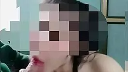 young asian student overwhelmed by first blowjob in homemade video