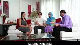 Muslimtabu - Hijab Babe Audrey Royal Sneaks With Boyfriend Tyler Cruise for a Wild Dining Table Fuck.