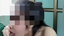 young asian student overwhelmed by first blowjob in homemade video
