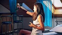 cute brunette sima in erotic solo session