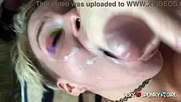 I’m Obsessed with Cum Facials and Swallowing Every Drop in This Compilation