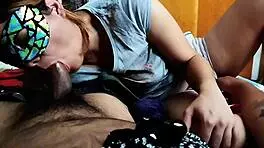 in this homemade video, i give my ex a deepthroat blowjob in the bedroom.