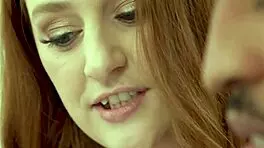 I pound that busty teen's pussy with my big black cock