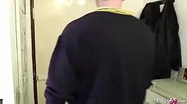 Mailman Catches German Teen 18+ Tight Tini for a Quick Bang