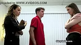 Hey, tall brunette shares cock on therapy with milf doctor?