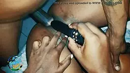 Threesome with two best friends on new year's eve