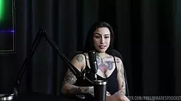 Lexi mallet and bia hot share intimate podcast moments with tattoos, cosplay, and outdoor fun.