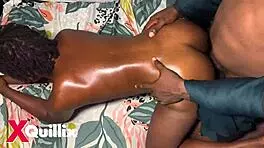 The couple says, 'Enjoy our deep doggy and passionate massage together.'