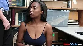 Big Boobed Ebony Teen Thief Gets Fucked On Cctv By Lp Officer