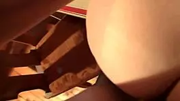 Stockings Babe Masturbates Before Her First Time Anal Fuck