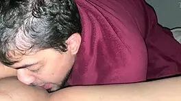 Did this milf come for my sister? She sucks my big cock instead.