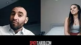 Horny Stepdaughter's Naughty Video Call with Stepdad