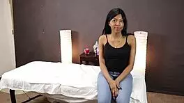 beautiful ebony babe says, enjoy this massage happy ending!