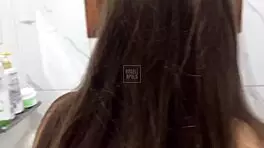 gave a soft blowjob in the shower until covered in cum, feeling so good