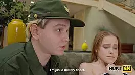 Banging Her Pussy In Front Of A Guard Of Honor