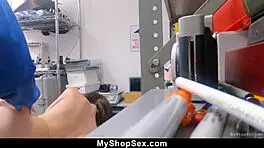 shoplifter teen 18+ pleasures officer's dick for freedom on hidden cam