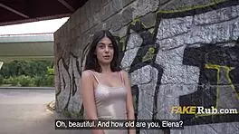 random italian babe picked off streets, insanely hot for public action