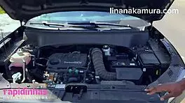 big ass latina lina nakamura gets creampied by john coffee on the street