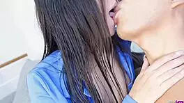 Hot Professor Fucks Teen Student with Natural Tits Outside Classes, Creampie POV