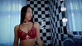 Lia Lin's amazing young tight pussy gets fucked by a big black cock in an interracial blowjob session.