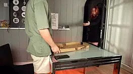 Redhead delivery girl stole my pizza, so I punished her! 🍕