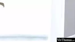 damn, watch this sexy brunette bang a gorgeous blonde